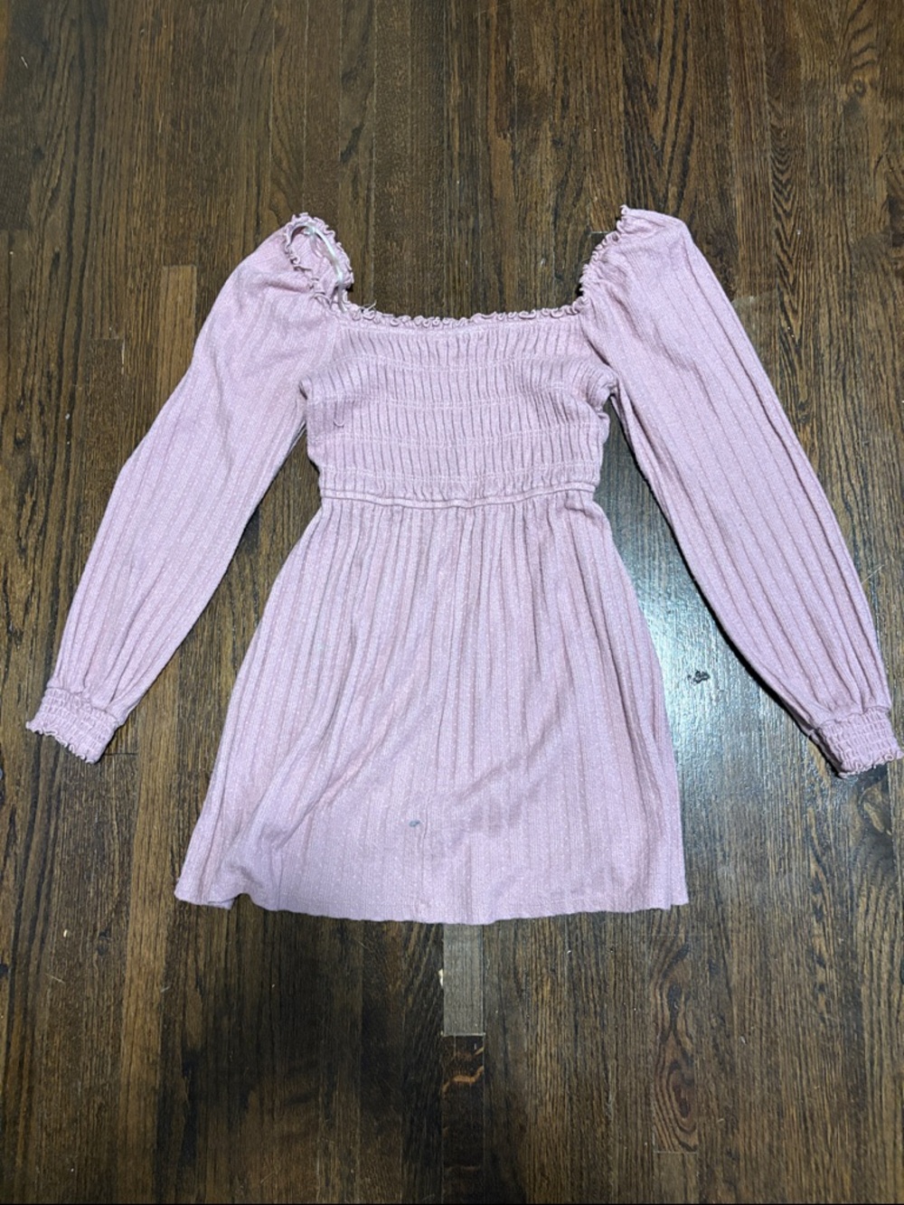 Charmed Hearts Women’s Smocked Long-Sleeve Dress - Picture 5 of 5